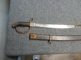 WWI IMPERIAL RUSSIAN MODEL 1909 CAVALRY OFFICER SWORD W/ SCABBARD - - RARE 3