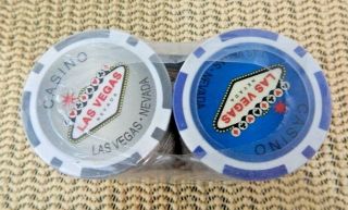 Camel Casino Las Vegas Nevada Poker Chips,  15 Red 10 Blue 25 Gray Chips (G004) 2