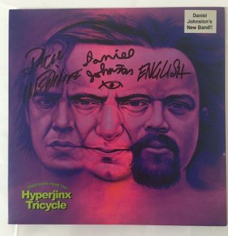 Daniel Johnston & Ron English - Authentic Signed 45 Rpm 7 " Record Vinyl Lp