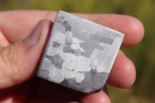 Morasko Meteorite Etched Part Slice 54.  5 Grams