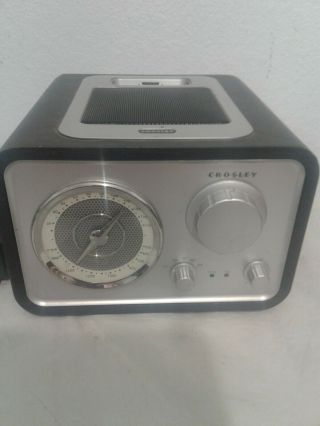 Vintage Crosley Solo Series Am/fm/aux/i Pod Input Black Radio Pre - Owned