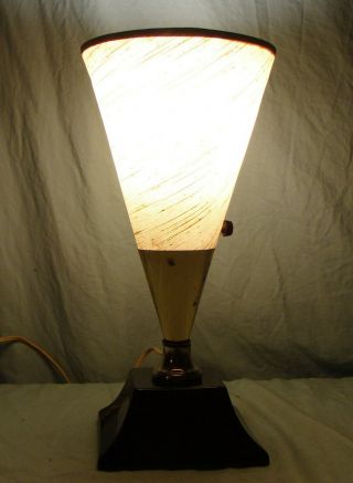Mid Century Modern Vintage Atomic Table Tv Lamp Cone Shade