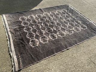 Vintage Persian Wool Rug With A Geometric Pattern