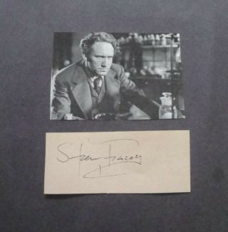 Spencer Tracy Signed Scrapbook Page Cut Autograph Vintage