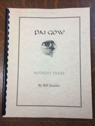 Pai Gow Without Tears Bill Zender Softcover Booklet W/ Plastic Comb Spine Oop