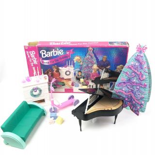 Barbie Christmas 1994 Vintage Home For The Holidays Piano Play Set 99 Complete