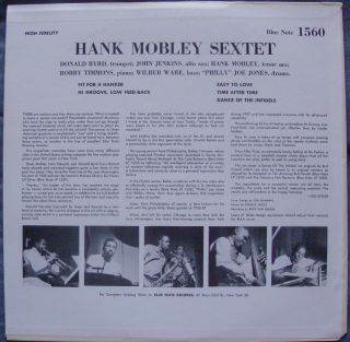 Hank Mobley Sextet ‎BLUE NOTE LP BLP 1560 UA RE Mono 1972 Jazz EX/NM Vinyl 2