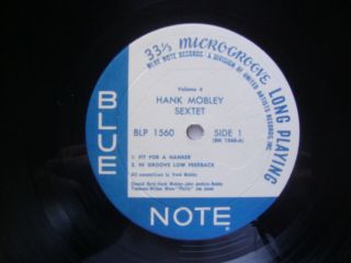 Hank Mobley Sextet ‎BLUE NOTE LP BLP 1560 UA RE Mono 1972 Jazz EX/NM Vinyl 3