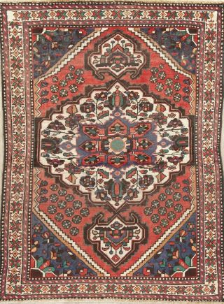Antique Rug Bakhtiari Wool Handmade Floral Oriental Area Rug Carpet 6 