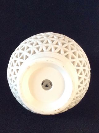Oriental Style Reticulated White Porcelain Vase 3
