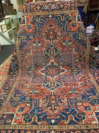Auth: Antique Herize Rug Trans Caucasus Organic Wool Beauty 7x10 Nr