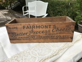 Vintage Fairmont’s Creamery Co.  Process Cheese Wood Box 11 X 4