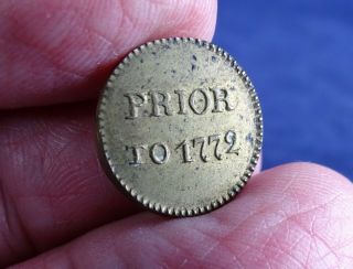 Scarce Antique Brass 1/2 Guinea Coin Weight " Prior To 1772 " Withers 1978 (h)