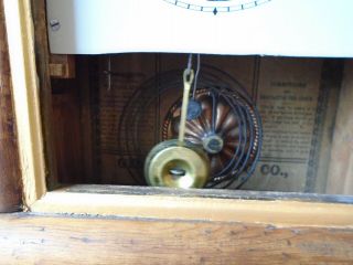 ANTIQUE 1800s GILBERT 30 HOUR TIME AND STRIKE MANTLE CLOCK EMPIRE WOOD CASE RUNS 3