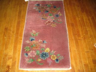 Antique Art Deco Nichols Hand - Knotted Two 2x4 Chinese Area Rug