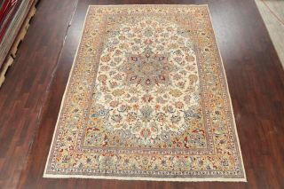 Vintage IVORY Traditional Floral Najafabad Area Rug Hand - made Living Room 9 ' x11 ' 2