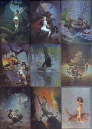 The Best Of Frazetta Complete 90 Chromium Trading Card Set Comic Images 1996