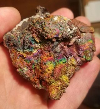 Rainbow Turgite On Quartz,  Rutile Iridescent Hematite Graves Mountain Ga Mineral