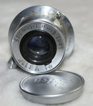 Vintage Leica Elmar F=5cm 1:3.  5 Screw Mount Camera Lens