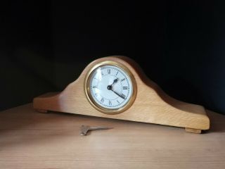 Antique Wooden German Mantle Clock With A Modern Look.