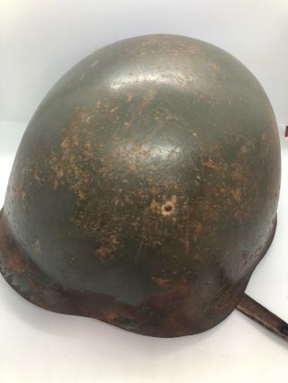 Us Korean War Chinese/ Russian Military Helmet With Liner Vintage War
