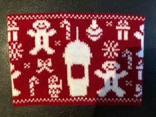 Starbucks Ugly Sweater Gingerbread Men Holiday Knit Koozy Sleeve Xmas