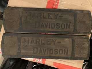Vintage Early Old Harley Jd Footboard Runners 1920’s 1930’s Flathead Collectible