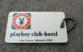 Vintage Playboy Club - Hotel Lake Geneva Wi Bunny Key Chain Tag
