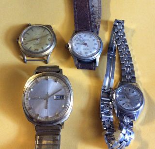 Vintage Wristwatches X 4 Seiko,  Dugena,  Oberon