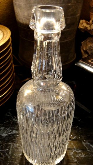 Antique Waterford Crystal Decanter,  10.  25 " Tall