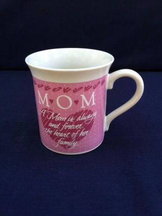 Vintage 1987 Hallmark Coffee Mug Mom A Mom Is Always & Forever Heart Of Family