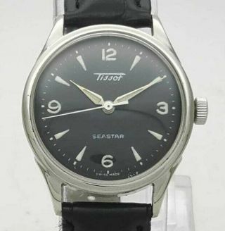 Vintage Tissot Seastar 16j Hand Winding Cal 27.  B.  21 Swiss 31 Mm Mens Wrist Watch
