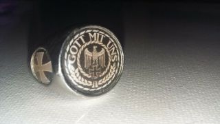 Ww1 German Germany Iron Cross Ring - Gott Mit Uns