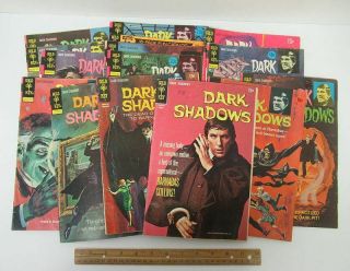 (15) Vintage [1969 - 1974] Dark Shadows Gold Key Comic Book Issues 2 - 28 Wz8978