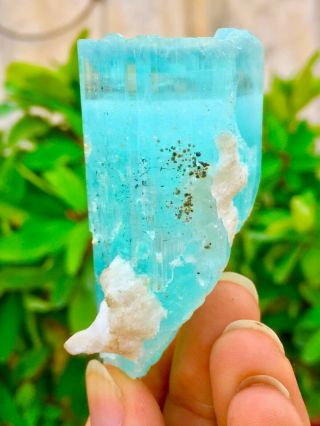 WoW 534 C.  T Top Class Damage Terminated Blue Color Aquamarine Crystal 3
