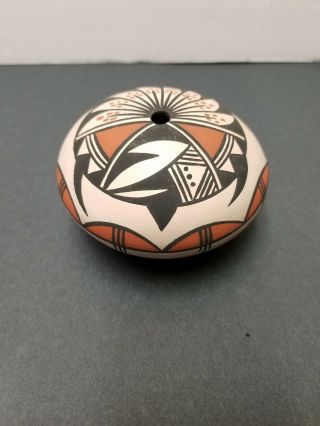 Vintage Acoma Pottery Seed Pot Signed Marcella Augustine