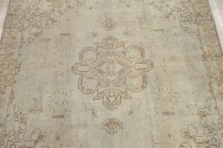 Distressed OLD Muted Oriental Area Rug Wool Hand - Knotted Wool Carpet 9 x 12 3