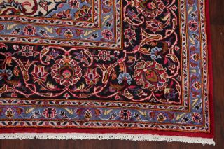 Summer Vintage Traditional Wool Floral Red Area Rug Large Living Room 10x13