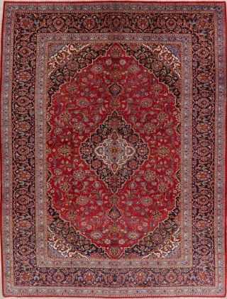 SUMMER VINTAGE TRADITIONAL WOOL FLORAL RED AREA RUG LARGE LIVING ROOM 10X13 2