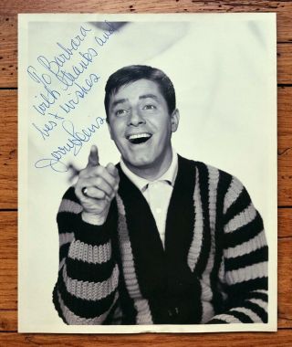 Jerry Lewis Hand Signed Autographed 8 X 10 Matte Photograph