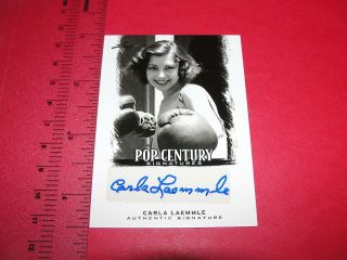 2012 Pop Century Carla Laemmle Autograph Sp Actress Dracula Phantom Of The Opera