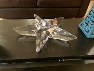 Lead Glass 5 Pointed Star,  Center Piece Candle Holder