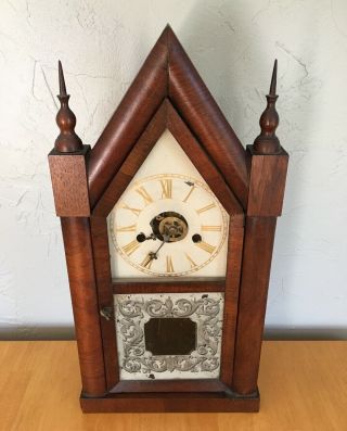 Antique Vintage E&a Ingraham Clock Steeple Gothic Bristol Conn