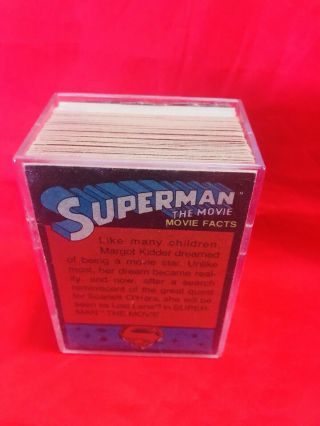 Vintage Superman The Movie Trading Card set Complete Series 1 Topps 1978 3