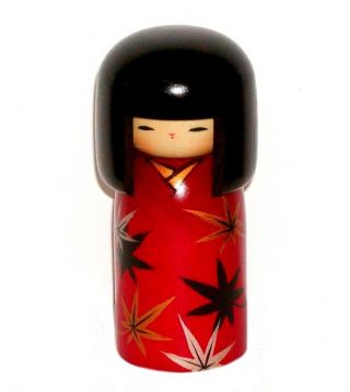 Japanese Asian Wood Kokeshi Doll Usaburo 