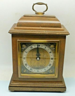 Antique Vintage Elliott London Walnut Mantle Clock Platform Escapement