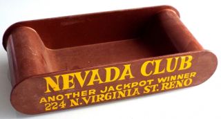 Vintage Nevada Club/reno & Nevada Lodge/lake Tahoe Slot Machine Token Coin Tray