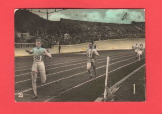 Vintage 1928 Tobacco La Morena Card Athletics Harri Larva Finland No 22