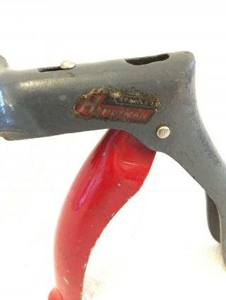 Vintage Old STANLEY HANDYMAN Hand Saw Pistol Grip Tooth Setter Adjuster 3