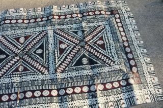 Vintage Tapa cloth Polynesian 8 ' X10 ' Masi Very Large 2
